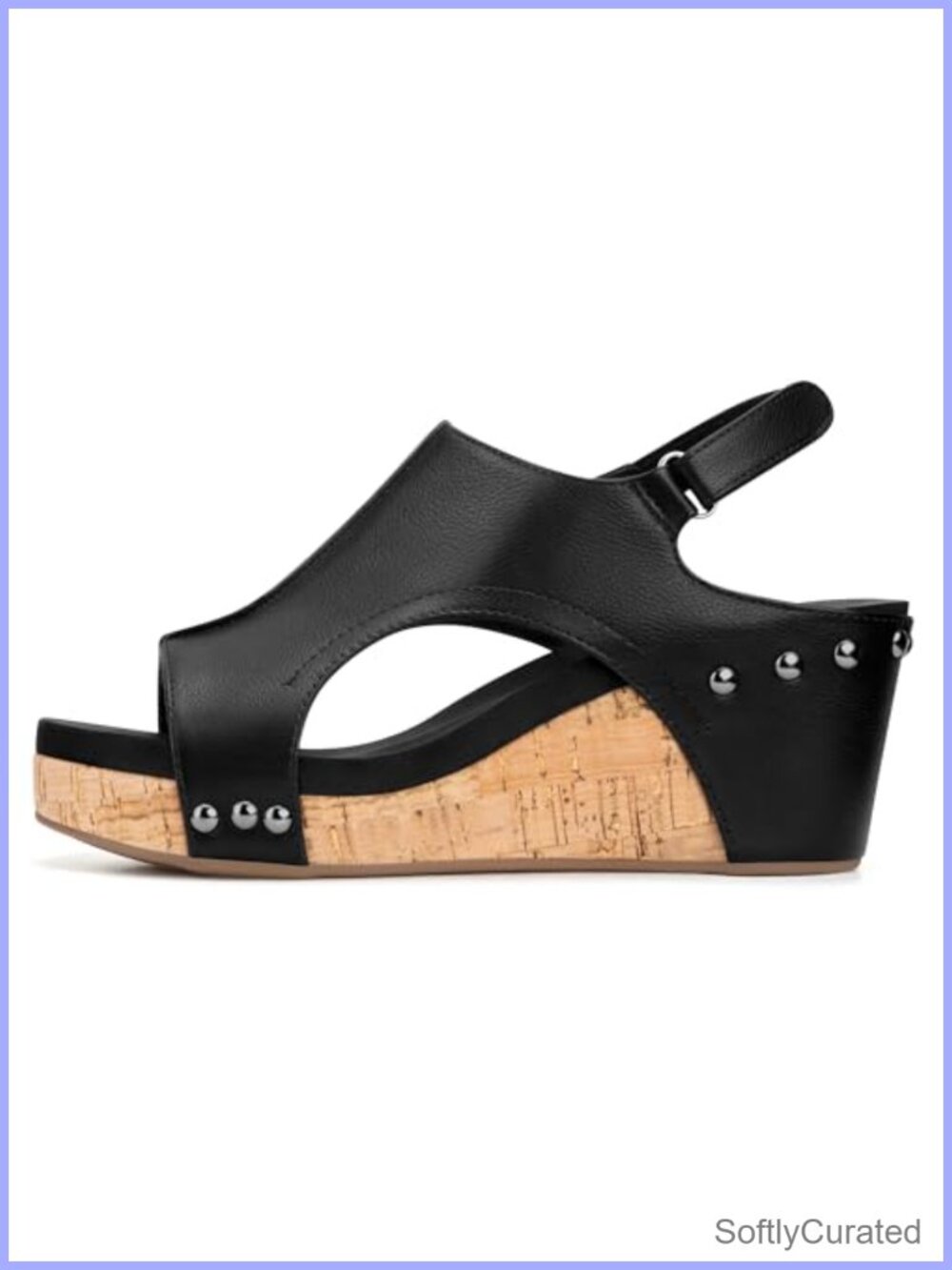 Women's Wedge Sandals With Buckle Ankle Strap for Dressy Summer
